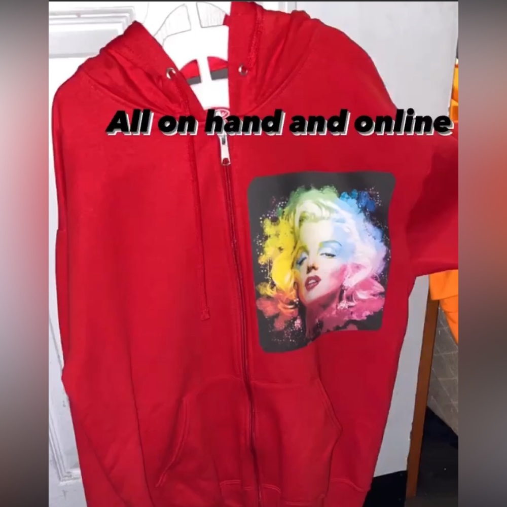 Marilyn Monroe zipper hoodie